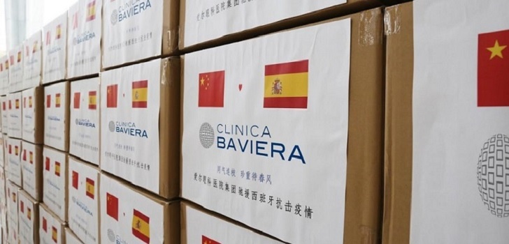Clínica Baviera donará al Gobierno 300.000 unidades de material de protección hospitalaria